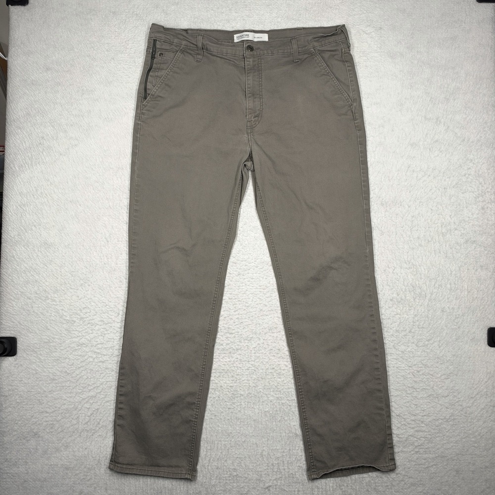 Signature by Levi Strauss S67 Athletic Fit Grey Denim Pants Men's Size 38x34